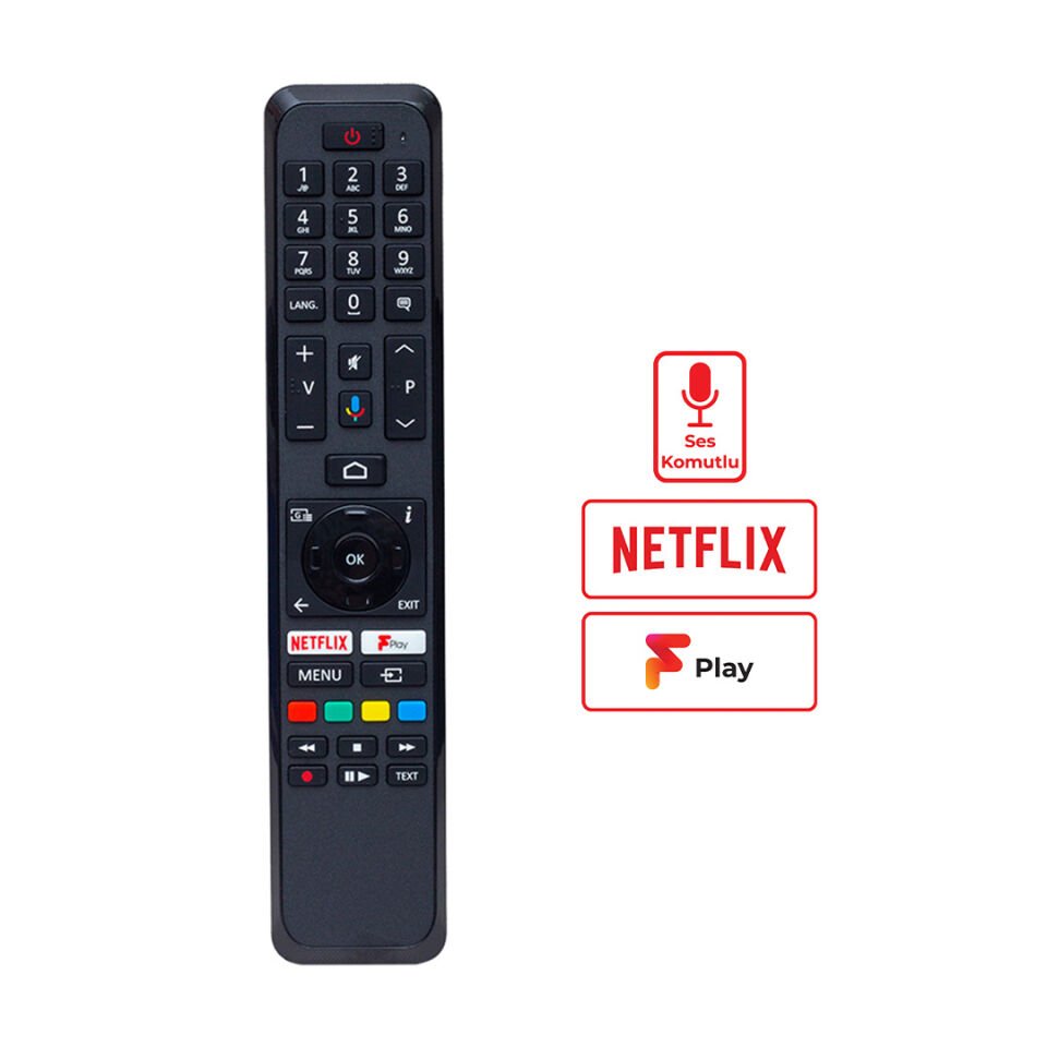 Vestel RC 43161 Netflix-Play-Mikrofon Tuşlu Ses Komutlu Lcd-Led Tv Kumanda