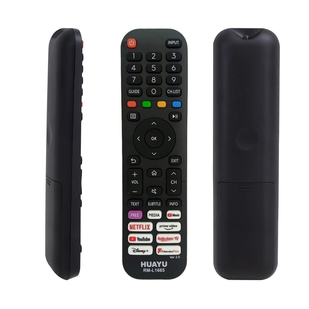 Ayt Huayu RM L1665 Ver 2.0 Hisense Netflix-Prime Video Youtube Rakuten Disney+ Tuşlu Lcd Led Tv Kumandası