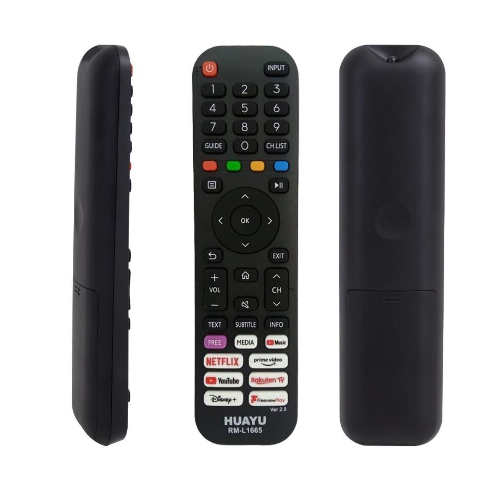 Ayt Huayu RM L1665 Ver 2.0 Hisense Netflix-Prime Video Youtube Rakuten Disney+ Tuşlu Lcd Led Tv Kumandası