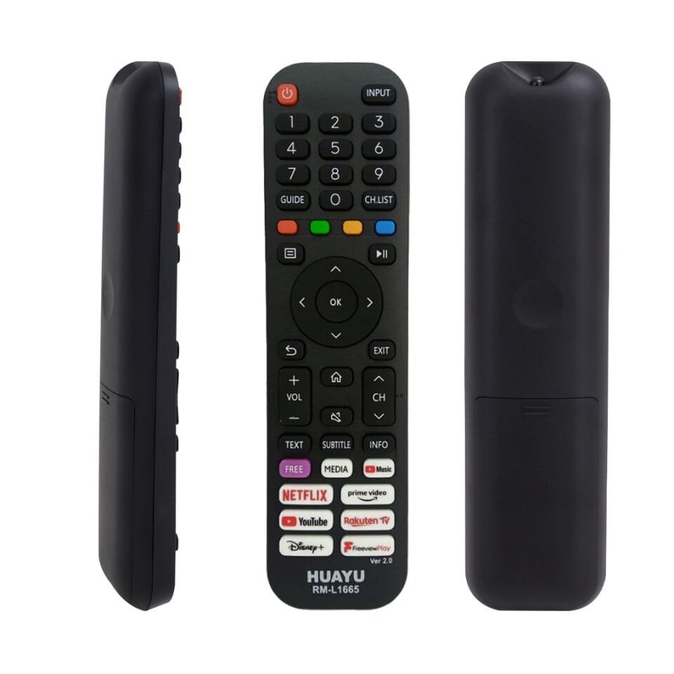 Ayt Huayu RM L1665 Ver 2.0 Hisense Netflix-Prime Video Youtube Rakuten Disney+ Tuşlu Lcd Led Tv Kumandası