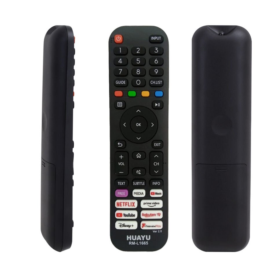 Ayt Huayu RM L1665 Ver 2.0 Hisense Netflix-Prime Video Youtube Rakuten Disney+ Tuşlu Lcd Led Tv Kumandası