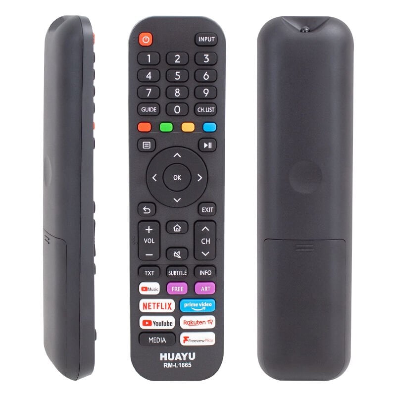 Ayt Huayu RM L1665 Ver 2.0 Hisense Netflix-Prime Video Youtube Rakuten Disney+ Tuşlu Lcd Led Tv Kumandası