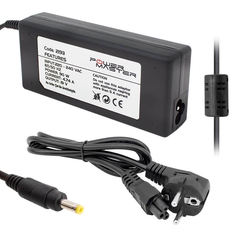 Powermaster PM-2193 19 Volt - 4.74 Amper 4.8*1.7 Mm Uçlu Adaptör (Hp Notebook)