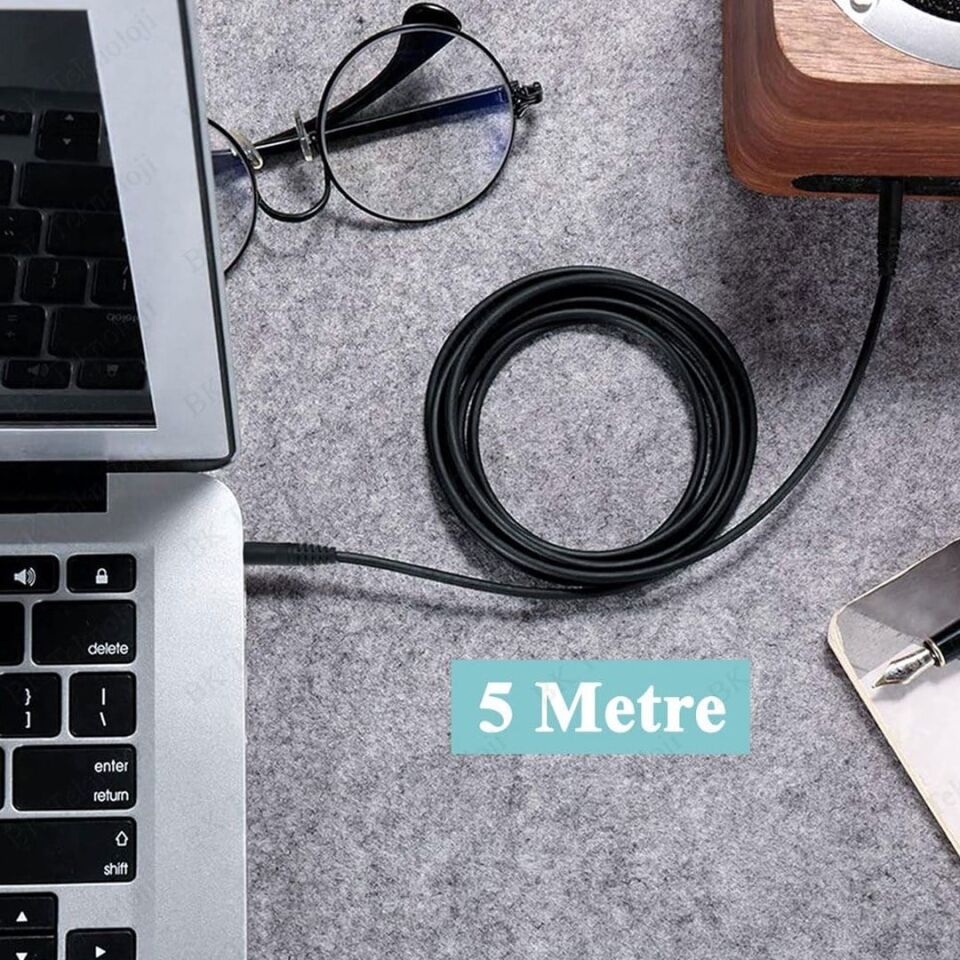 Ayt 3.5 Mm Erkek Erkek 5 Metre Stereo Kablo Ses Kablosu Aux Kablo