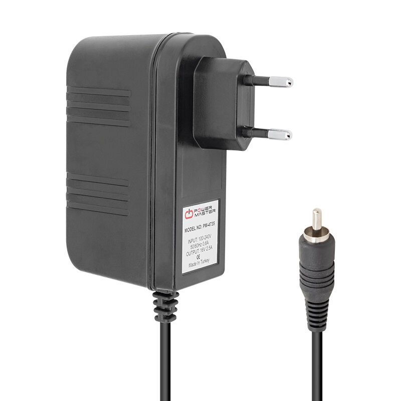 Ayt Pm-4735 16 Volt 2.5 Amper Priz Tipi Tos Fişli RCA Santral Adaptörü