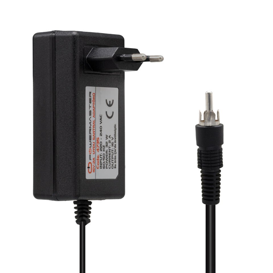 Ayt Pm-4735 16 Volt 2.5 Amper Priz Tipi Tos Fişli RCA Santral Adaptörü