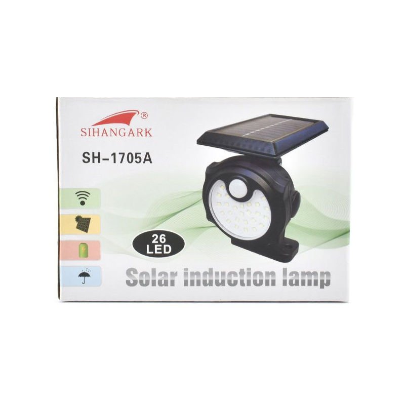 Powermaster SH-1705B 36 Ledli Sensörlü 3 Modlu Solar Güneş Enerjili İndiksiyon Duvar Lambası Bahçe Aydınlatması