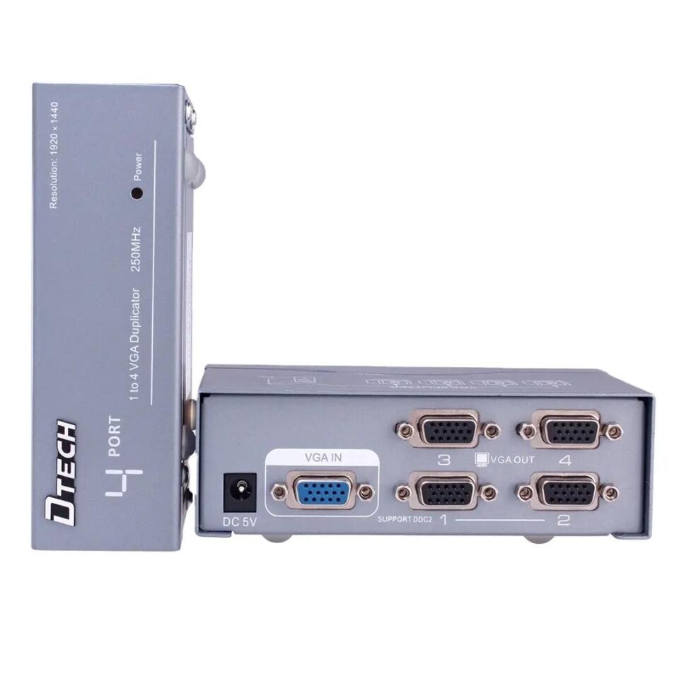 Ayt Powermaster 4 VGA 250Mhz Monitör Çoklayıcı Vga Girişli Monitör Ekran Çoğaltıcı