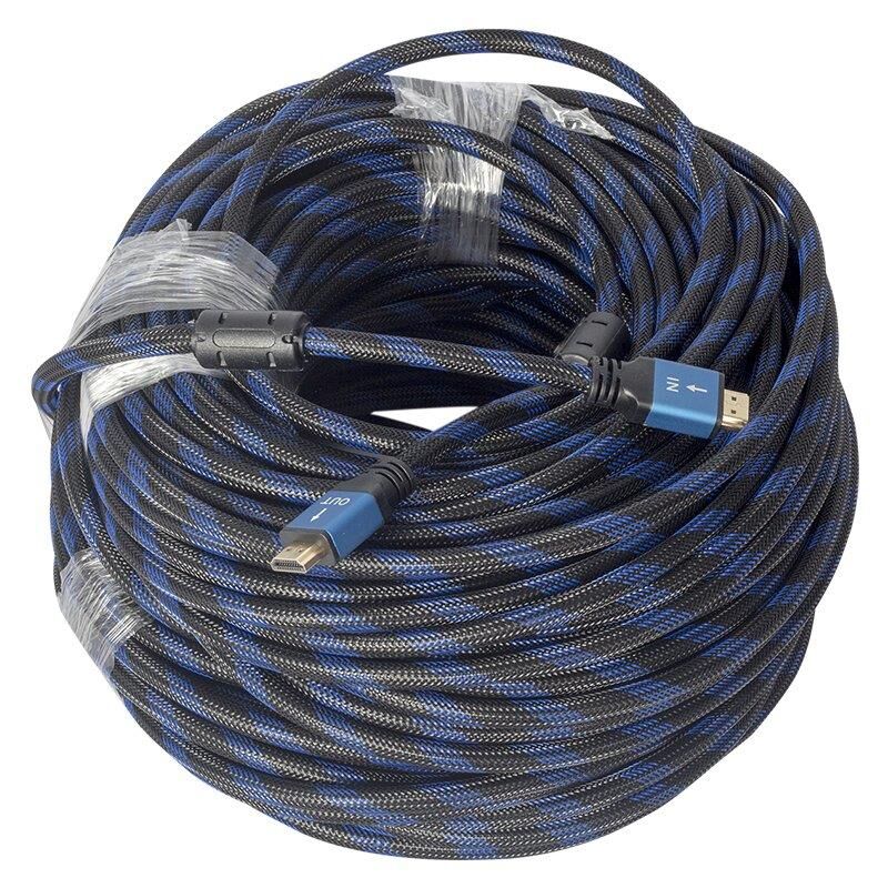 Powermaster PM-32806 Örgülü Chipsetli Çift Filtreli 40 Metre 4K HDMI 2.0 Görüntü Aktarım Kablosu