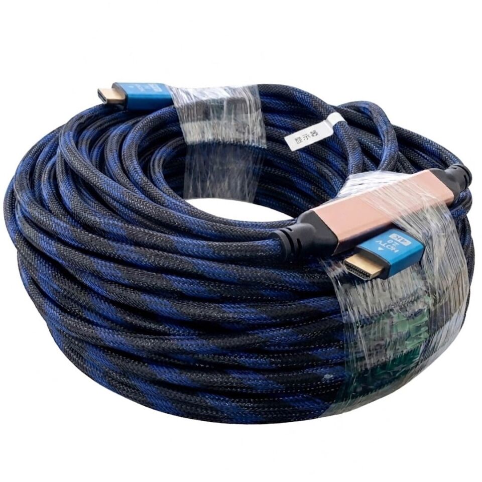 Powermaster PM-32806 Örgülü Chipsetli Çift Filtreli 40 Metre 4K HDMI 2.0 Görüntü Aktarım Kablosu