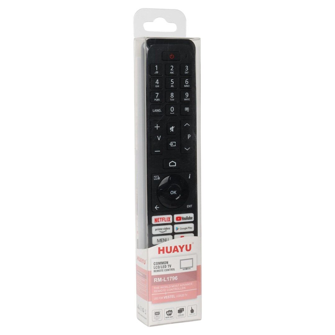 Huayu RM-L1796 Netflix-Youtube-Prime Video-Google Play- Menu-TV3 Play Tuşlu Vestel Universal Lcd Led Tv Kumanda