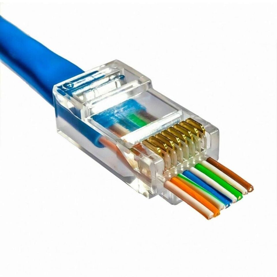 POWERMASTER PM-18439 EZ RJ45 CAT5/CAT6 8P/8C AÇIK UÇLU SOKET (100LÜK PAKET)