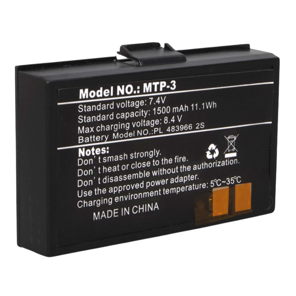 Powermaster PM-27610 7.4 Volt 1500Mah Li-İon 2S Batarya Goojprt Mpt 3 Uyumlu Termal Yazıcı Bataryası