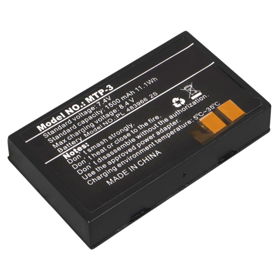 Powermaster PM-27610 7.4 Volt 1500Mah Li-İon 2S Batarya Goojprt Mpt 3 Uyumlu Termal Yazıcı Bataryası