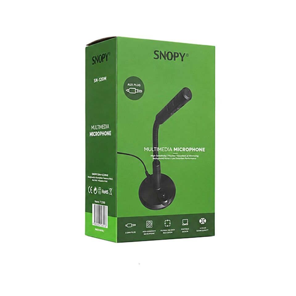 Snopy SN-120M Siyah Masaüstü Pc Mikrofon Bilgisayar Mikrofonu