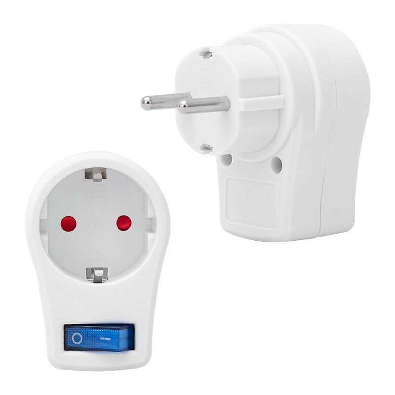 Powermaster Beyaz Tekli Anahtarlı Akım Korumalı Priz 2510 Watt Ev Aletleri Prizi