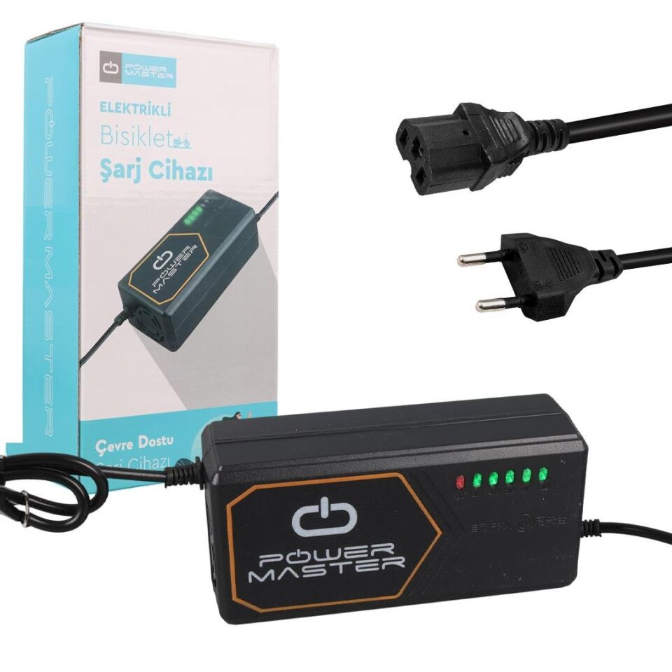Powermaster Pm-31124 48 Volt 20 Amper Elektrikli Bisiklet Şarj Cihazı Scooter Akülü Sandalye Şarj Aleti
