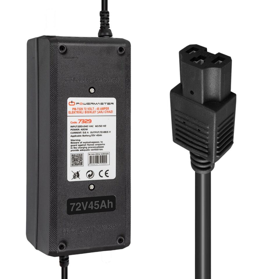 Powermaster 72 Volt 45 Amper Elektrikli Bisiklet Scooter Şarj Cihazı Aleti PM-7329