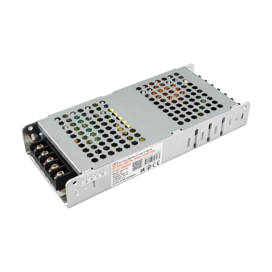 Powermaster PM-33020 5 Volt 60 Amper Slim Metal Kasa Adaptör P10 Paneller İçin