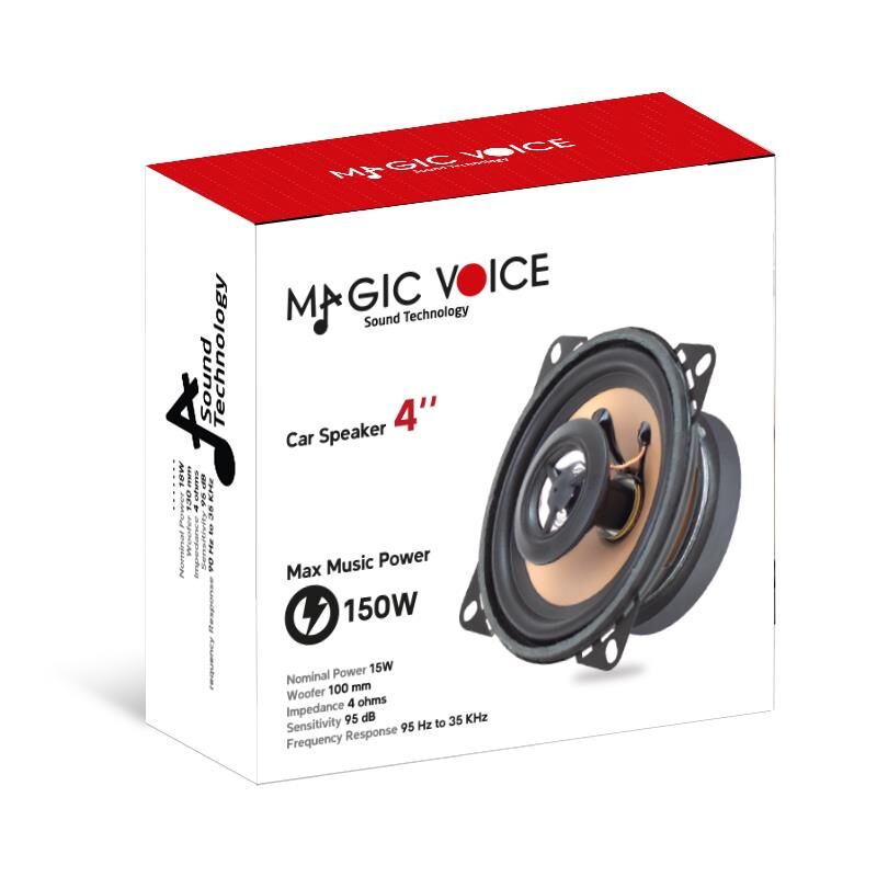 Ayt Magicvoice MV-2004 150 Watt 10 Cm Tweeterlı Tekli Oto Hoparlör Araç Kapı Hoparlörü