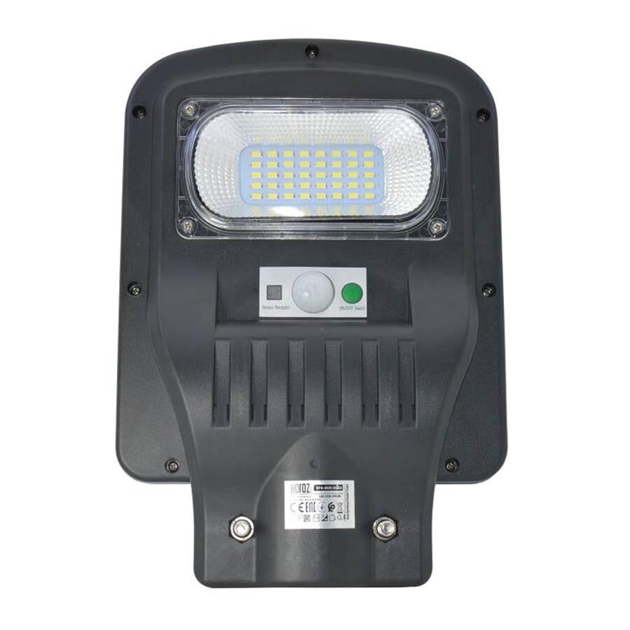 Horoz 50W Siyah Led Solar Güneş Enerjili Lamba Sokak Armatür Beyaz Işık