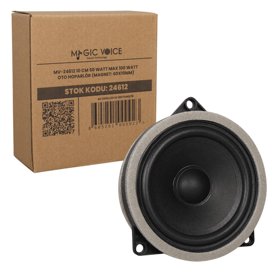 Magıcvoıce Mv-24612 10 Cm 50 Watt Max 100 Watt Oto Hoparlör (Magnet: 60X10mm)