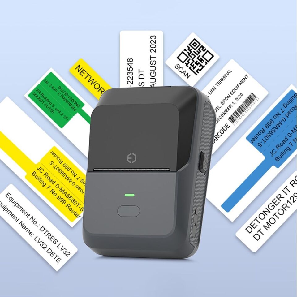 Powermaster PM-29886 Çok Amaçlı Bluetooth Destekli Taşınabilir Akıllı Termal Etiket Yazıcısı 55 Mm Adisyon Etiket Yazıcı