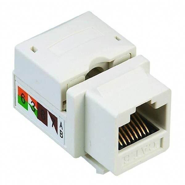 Powermaster RJ45 Şase Utp Cat6 8P8C 90 Derece Keystone Jack Zayıf Akım Sonlandırma