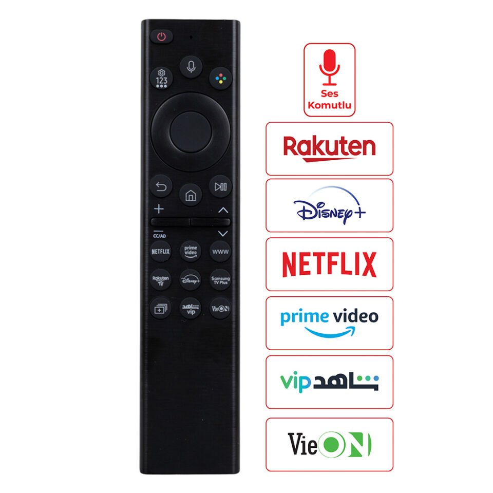 Ayt Samsung RM-G2700 V1 Netflix Prime Video Rakuten  Disney TV Plus Tuşlu Ses Komutlu LCD LED TV Sihirli Kumanda