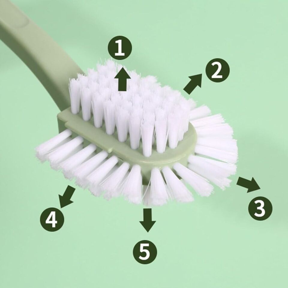 Sunup SN-29308 Pratik 5 Taraflı Ayakkabı Mutfak Banyo Temizlik Fırçası