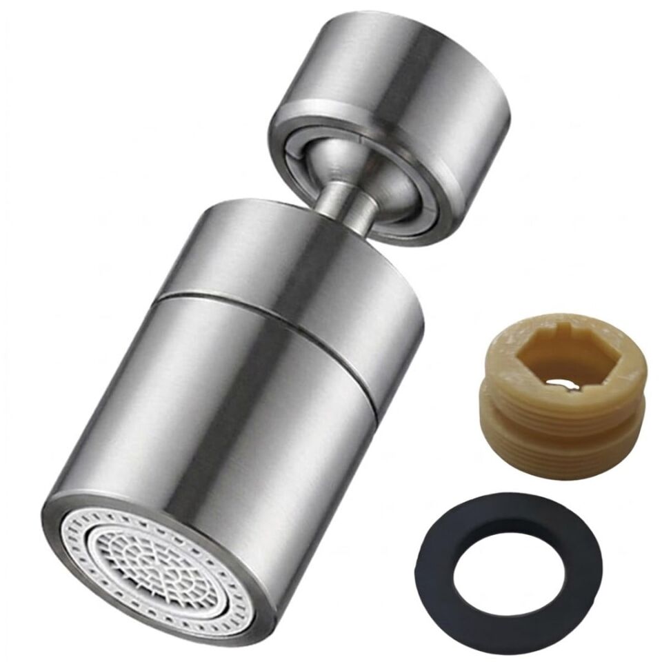 Sunup SN-29317 Çift Hız Ayarlı Gümüş Renk Musluk Başlığı Tayzik Tasarruf Aparatı