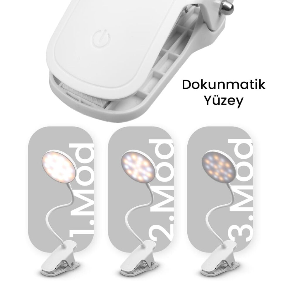 Ayt Powermaster MX-8801B USB li Dokunmatik Düğmeli Üç Modlu Masa Lambası