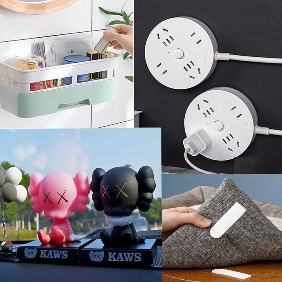 Sunup SN-29146 Fotoğraf Çerçevesi İçin 12 Çift Cırt Cırtlı Sticker Montaj Şeridi Bandı Duvar Askı Bant