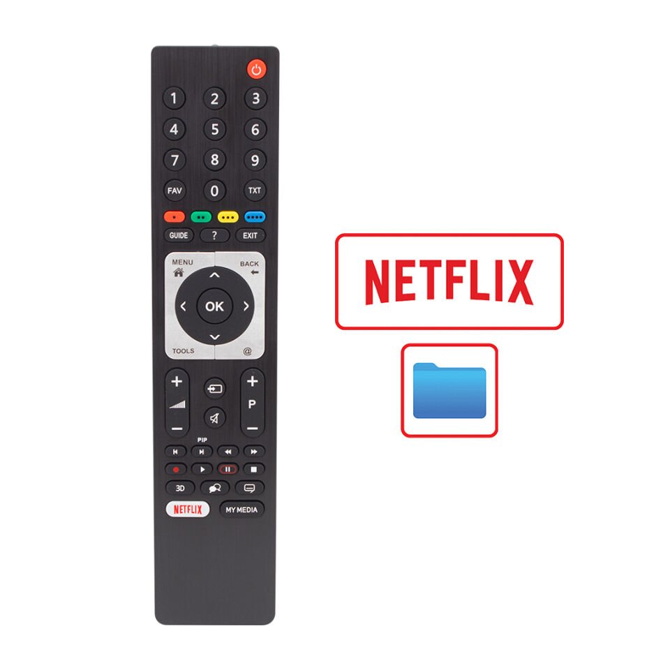 Ayt Arçelik Beko Rc 3304805 Netflix PIP Tuşlu Lcd Led Tv Kumandası Ts5187R-A1