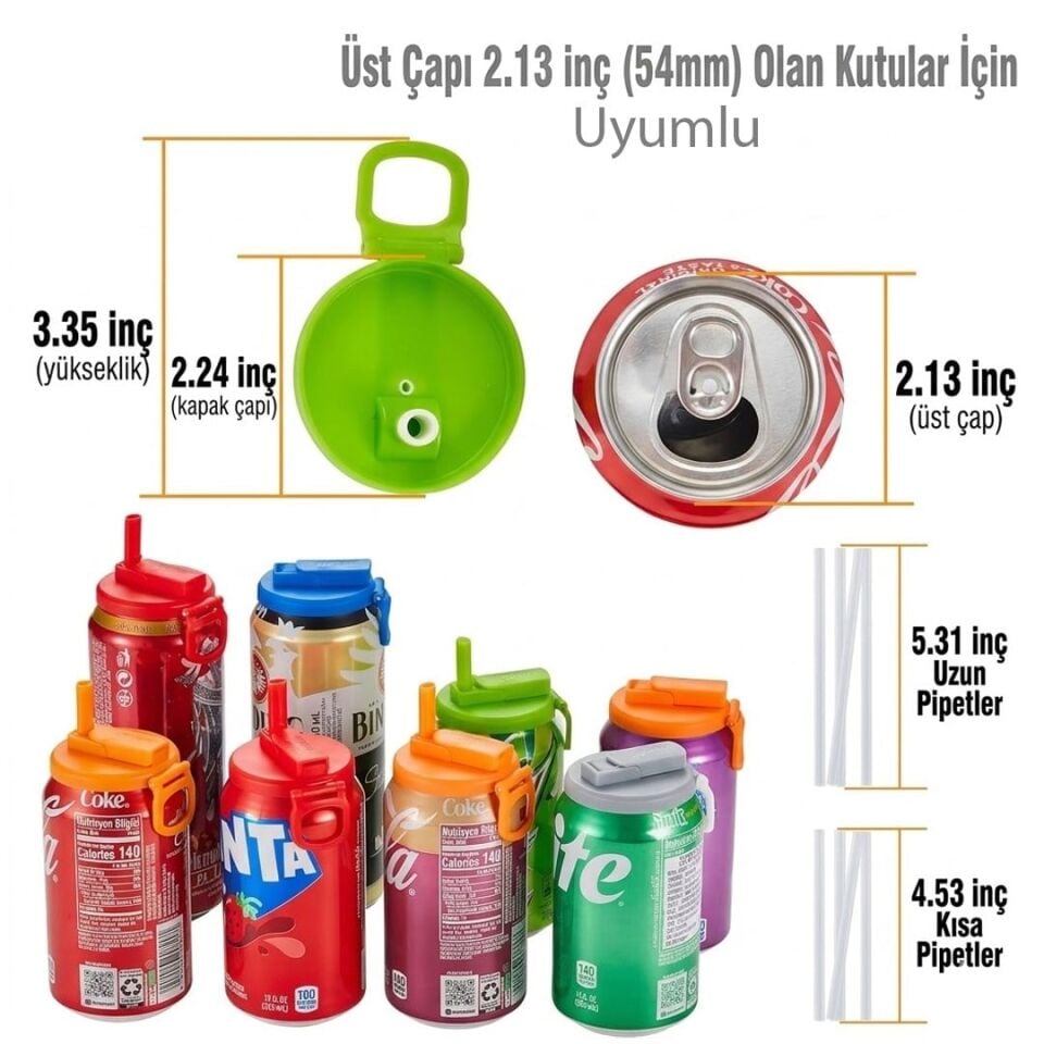Sunup SN-29911 Kutulu İçecekler İçin Pipetli İçecek Kapağı