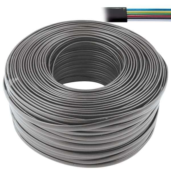 Ayt Artar 6 lı Flat Köken İnce Telefon Kablosu 100 Metre Telefon Tesisat Kablosu