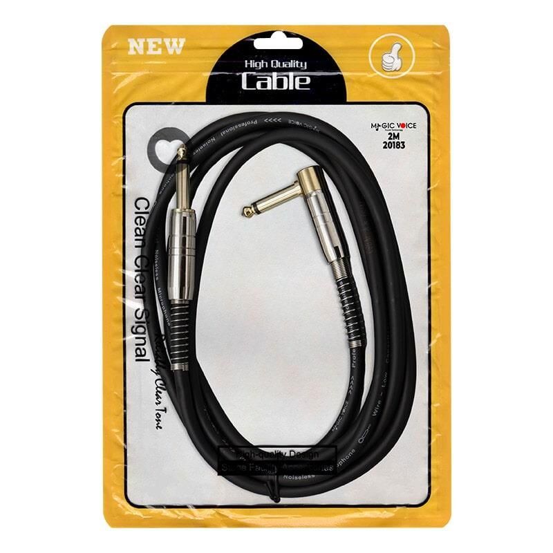 Magicvoice LD377 6.3 Mm Mono Erkek 6.3 Mm L Tip Mono Erkek 2 Metre Kablo Anfi Mixer Ses Kablosu