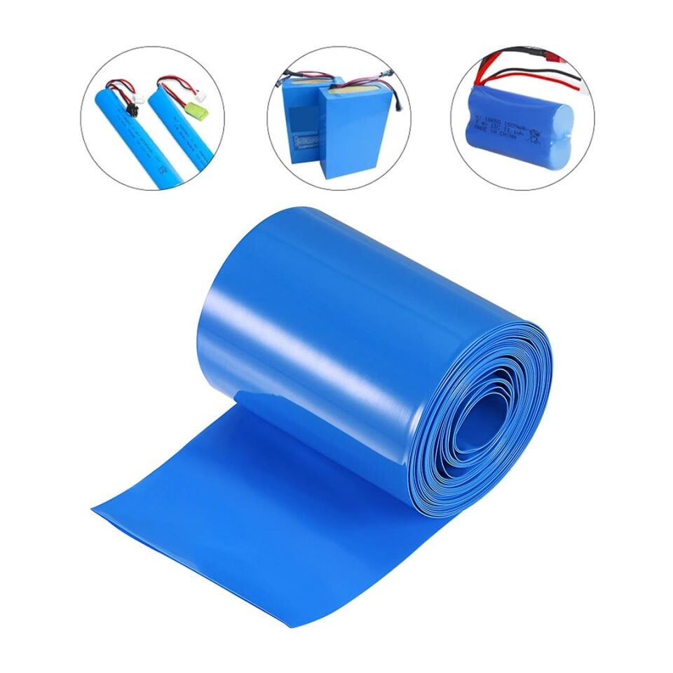 Ayt 18650 1 Metre PVC Shrink Isı İle Daralan Pil Yalıtım Klıfı Şarjlı Pil Birleştirme Makaronu