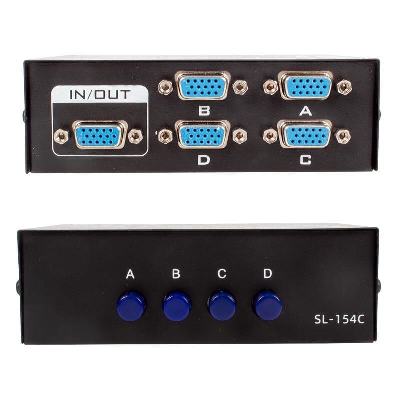 Powermaster PM-20014 4 Port VGA Switch Manuel Geçiş Kutusu