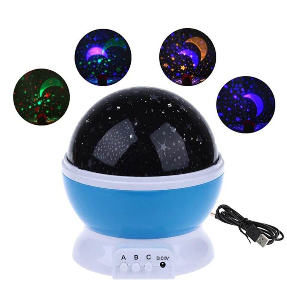 Powermaster PM-2736 Dönen Projeksiyonlu Gece Lambası Renkli Yıldızlı Gökyüzü Tavan Aydınlatma