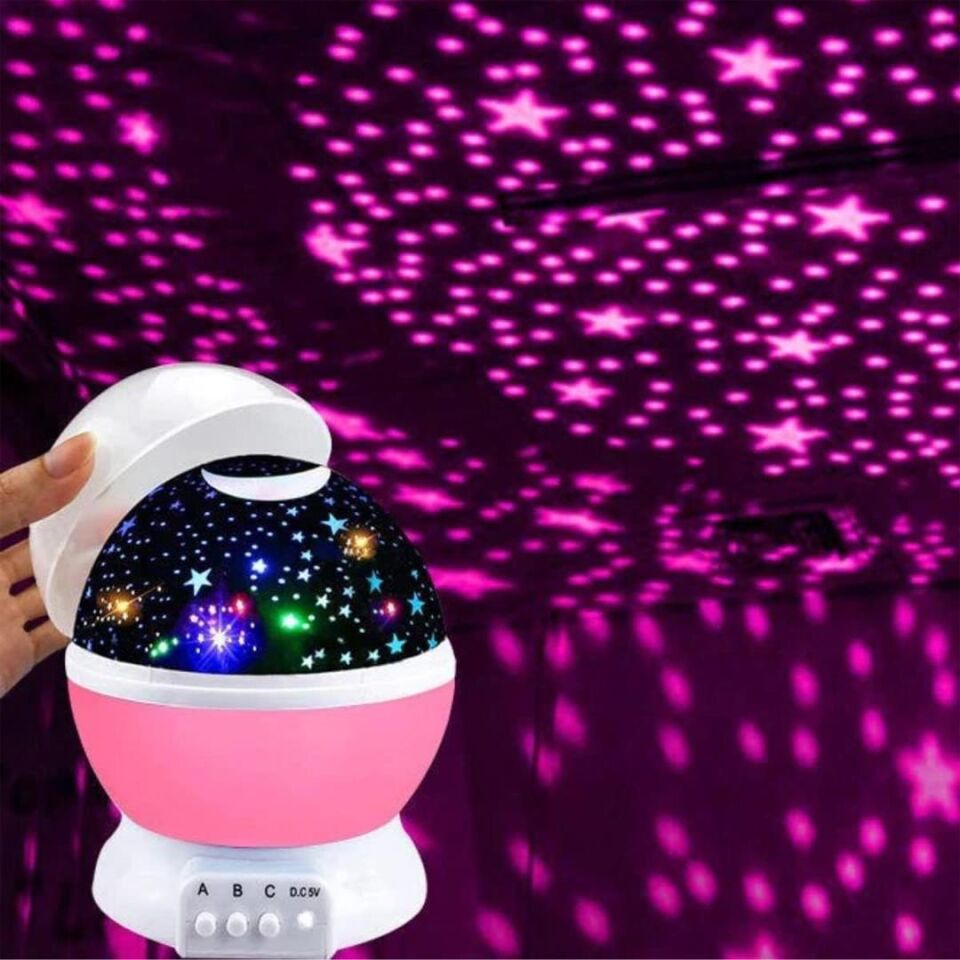 Powermaster PM-2736 Dönen Projeksiyonlu Gece Lambası Renkli Yıldızlı Gökyüzü Tavan Aydınlatma