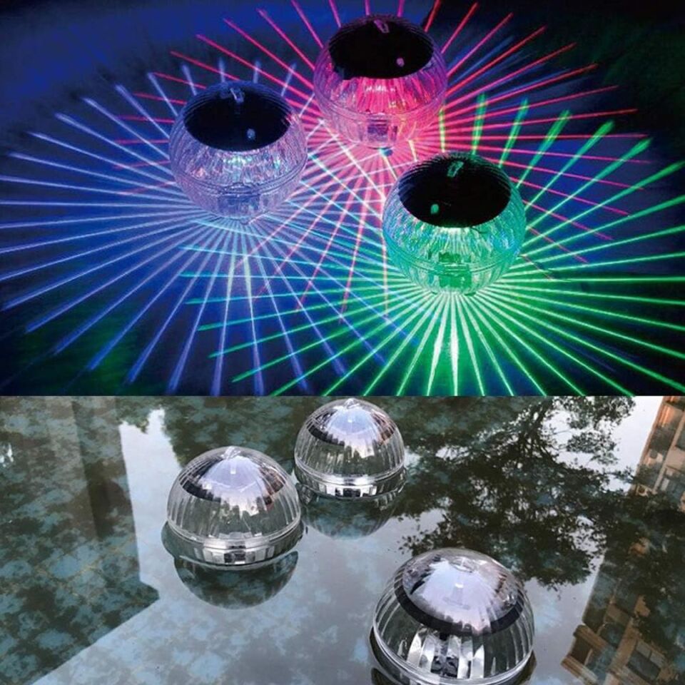 Powermaster PM-25477 Solar Panelli Havuz Topu RGB Led Ambiyans Aydınlatma Su Geçirmez