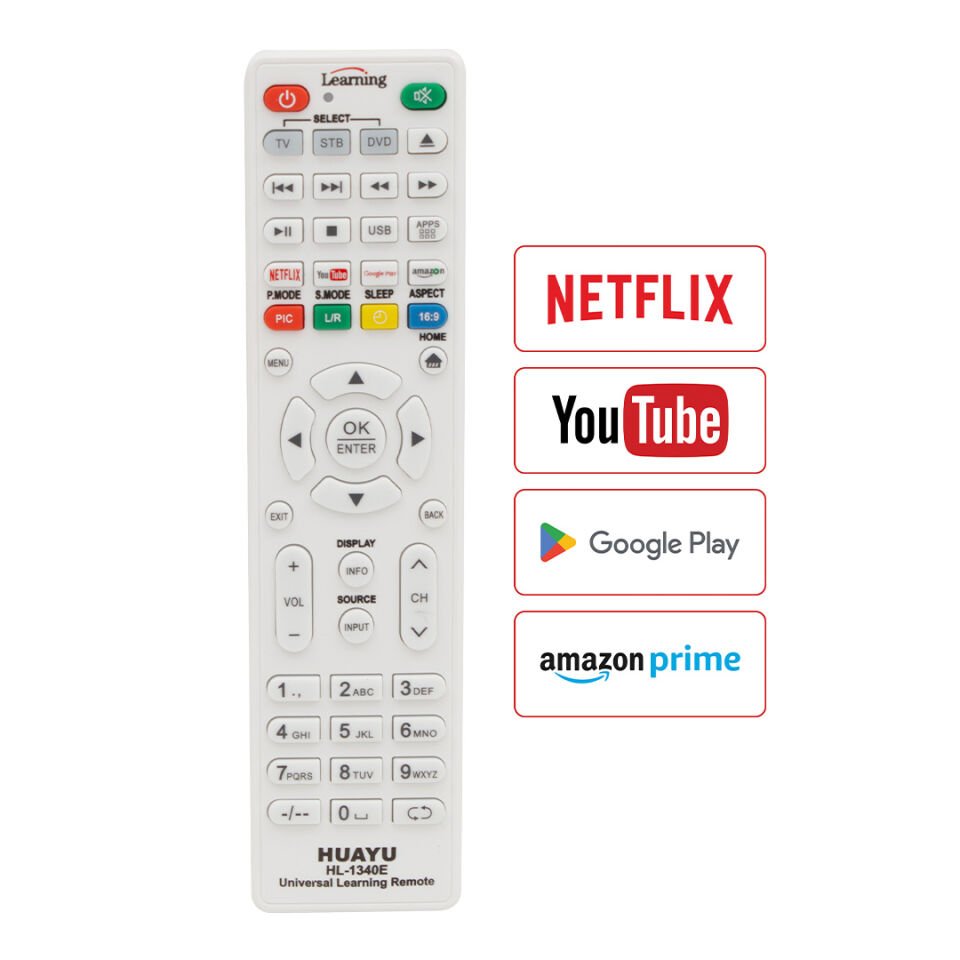 Ayt HL-1340E Tv Lcd Uydu Dvd Öğrenebilen Akıllı Kumanda Kopyalanabilir Kumanda