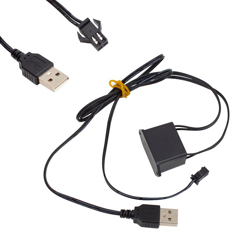 Powermaster 5 Metre 5 Volt USB Adaptörlü Neon Sarı İp Aydınlatma Araç Oto Ambiyans Aydınlatması