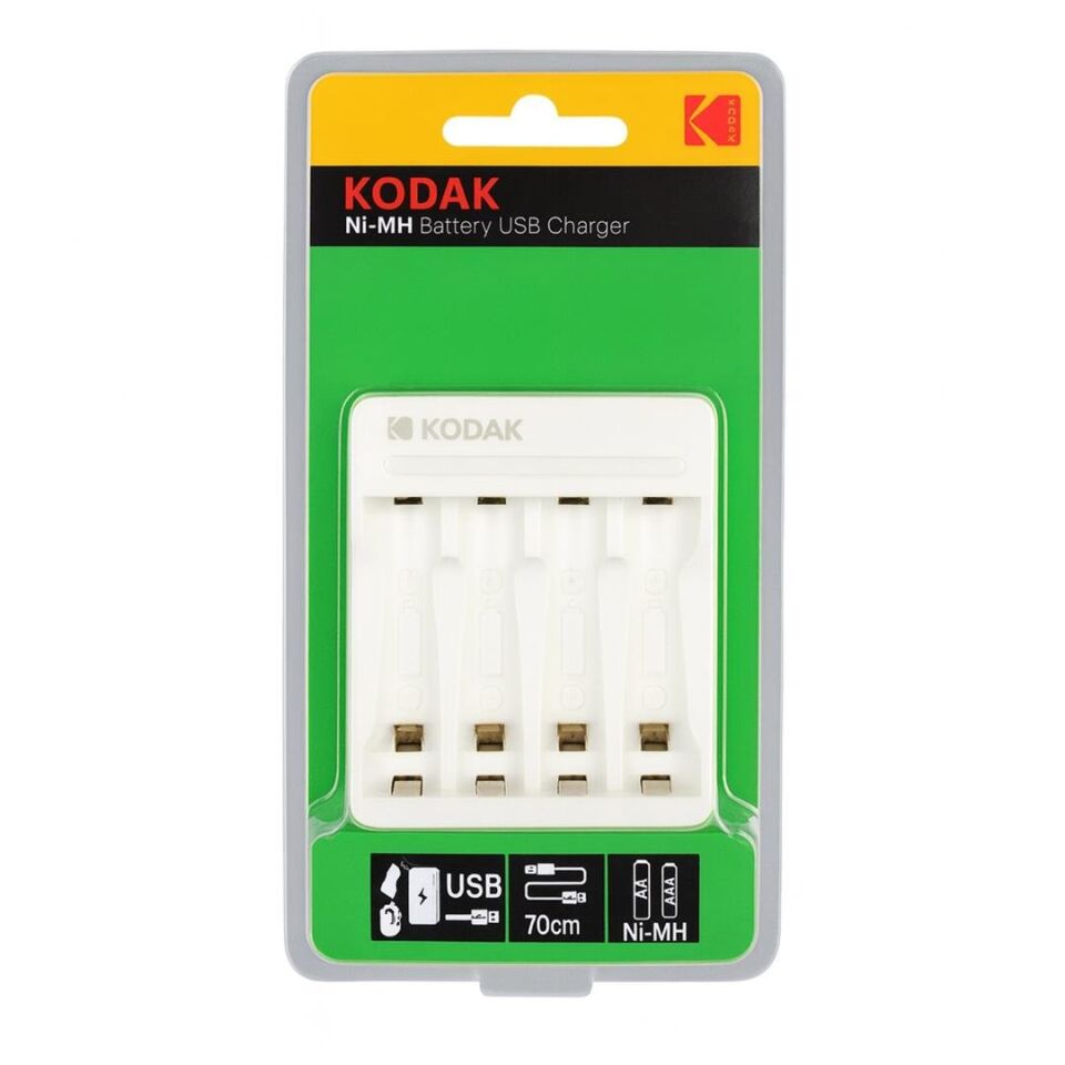 Kodak KD-29490 4'Lü AA AAA Ni-MH Otomatik Hızlı Pil Şarj Cihazı Aleti Type-C