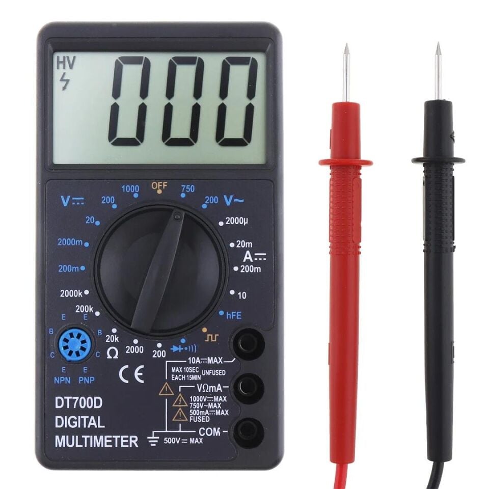 Ayt Powermaster DT700D Jumbo Display Dijital Multimetre Ölçü Aleti Dc Ac Diyot Transistör Ölçebilir