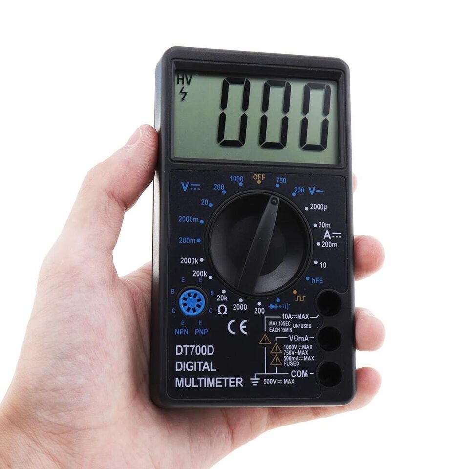 Ayt Powermaster DT700D Jumbo Display Dijital Multimetre Ölçü Aleti Dc Ac Diyot Transistör Ölçebilir