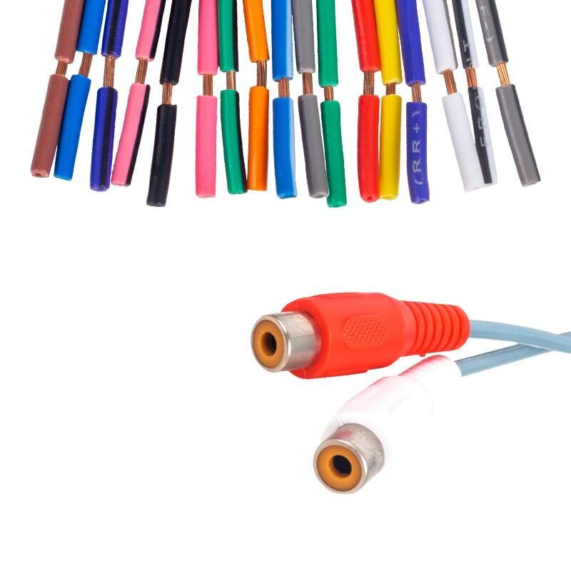 Ayt G545 20 Pin MP3 İso Dişi Oto Soket Ara Kablo Oto Teyp Radyo Soketi Amfi Anfi Çıkışlı