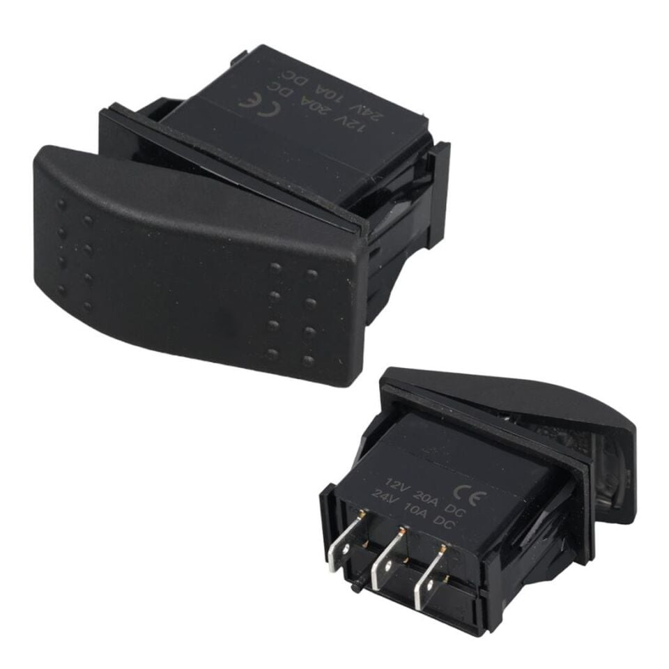 Boş Sembolsuz Araç On Off Aç Kapa Yaylı Anahtar Düğme Oto İçin 12-24 Volt Switch 3 Pinli