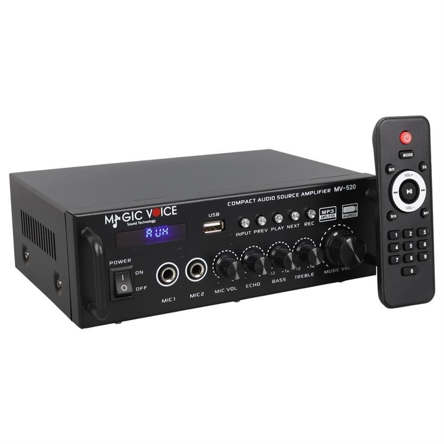 Magicvoice MV-520 15 Watt Usb Sd Bluetooth 1 Mikrofonlu Girişli Trafosuz Anfi Okul Cami Mağaza Tipi Amfi